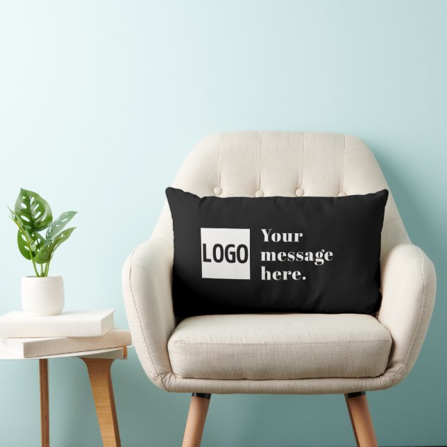 Coussin Rectangle Votre logo ou image téléchargée & texte rétro modi (Chaise)