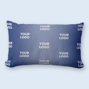 Coussin Rectangle Votre logo simple en répétition dégradé bleu marin