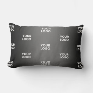 Coussin Rectangle Votre simple logo répétitif   Gradient noir et gri