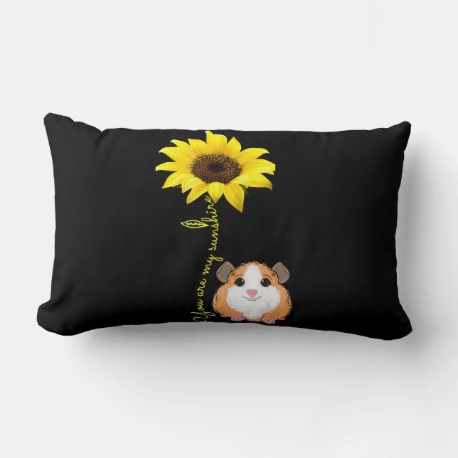 Coussin Rectangle Vous Êtes Mon Sunshine Tournesol Guinée Pig Maman (Recto)