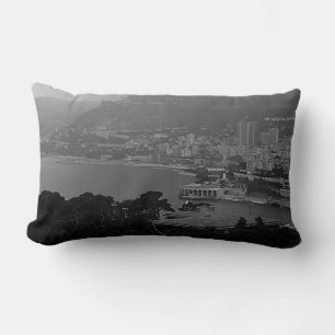 Coussin Rectangle Vue côtière vintage de Monaco Monte Carlo