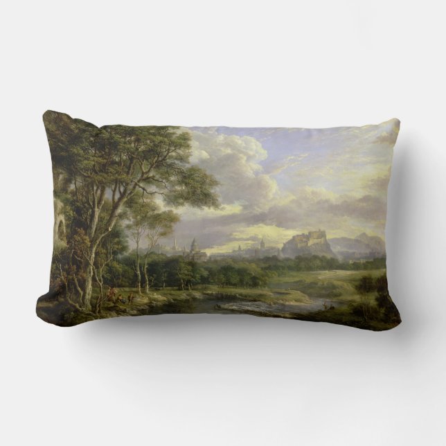 Coussin Rectangle Vue de la ville d'Edimbourg c1822 (Recto)