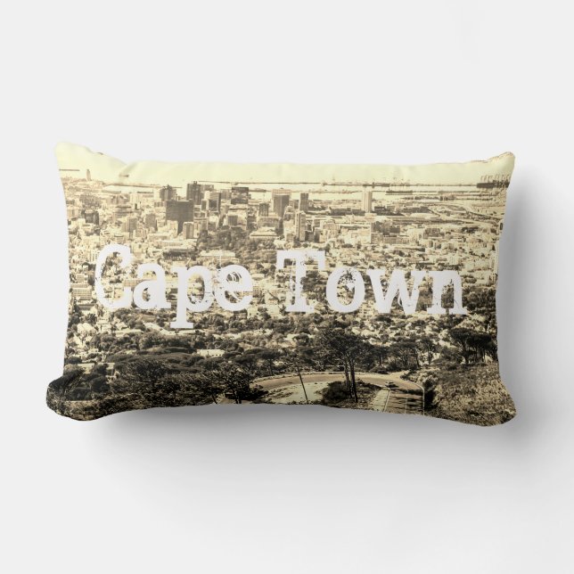 Coussin Rectangle Vue de la ville du Cap Afrique du Sud (Recto)