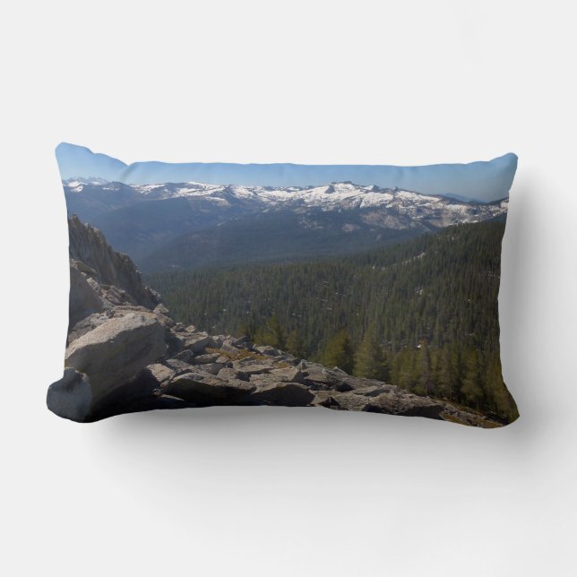 Coussin Rectangle Vue de Mitchell Peak au parc national Sequoia (Recto)