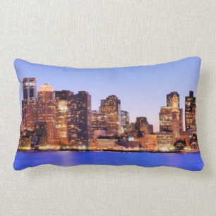 Coussin Rectangle Vue de secteur financier de Boston du centre