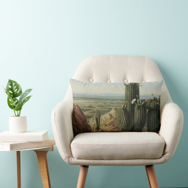 Coussin Rectangle Vue depuis le mont Maricopa près de Rio Gila par P (Chaise)