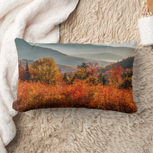 Coussin Rectangle Vue panoramique de l'autoroute Kancamagus au lever (Couverture)