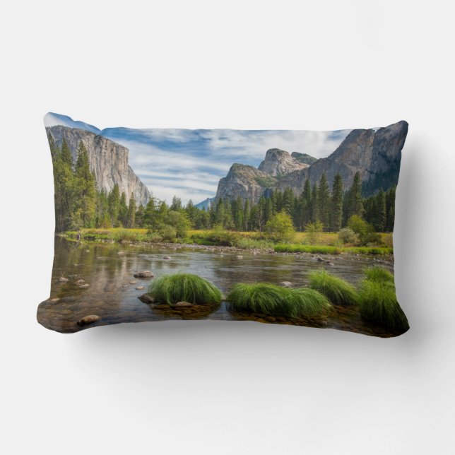 Coussin Rectangle Vue sur la vallée du parc national Yosemite (Recto)