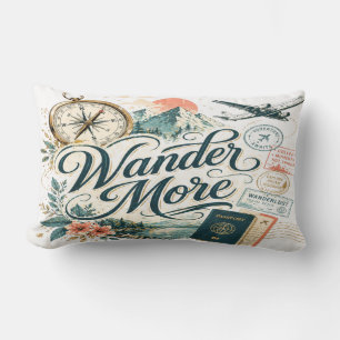 Coussin Rectangle Wander More Mug - Travel Adventure Wanderlust 