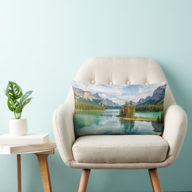 Coussin Rectangle Water | Lac maligne, Jasper National Park, Canada (Chaise)