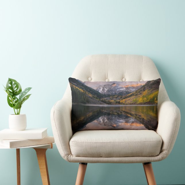 Coussin Rectangle Water | Maroon Bells Colorado (Chaise)