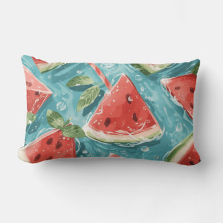 Coussin Rectangle Watermelon Summer Throw Pillow