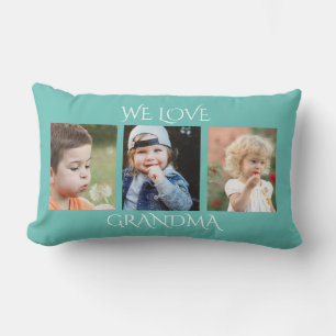 Coussin Rectangle We Love Grandma Photo Collage