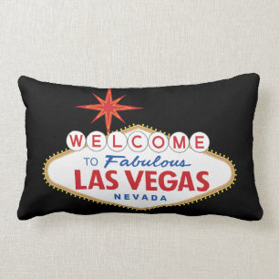 Coussin Rectangle Welcome to Fabulous Las Vegas, Neigée