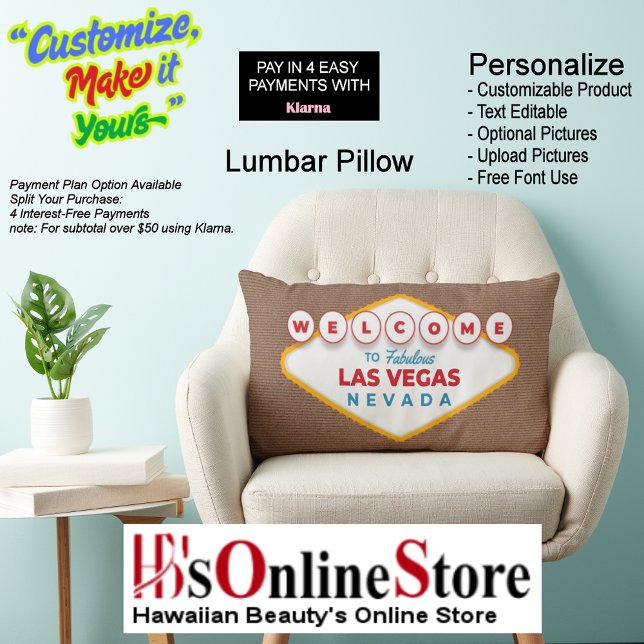 Coussin Rectangle Welcome to Fabulous Las Vegas Nevada Trendy Memory (Welcome to Fabulous Las Vegas Nevada Trendy Memory Lumbar Pillow.
)