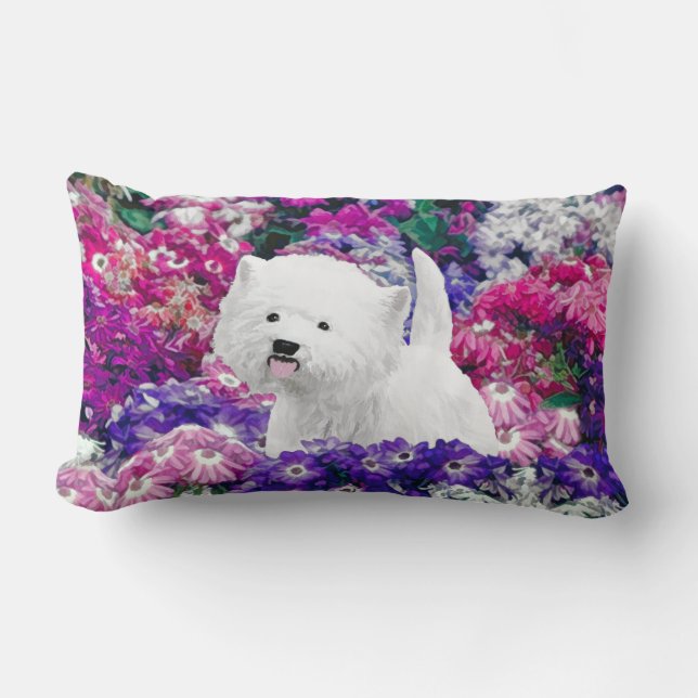 Coussin Rectangle West Highland White Terrier Peinture Chien Art (Recto)