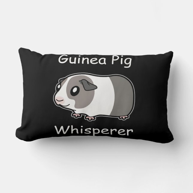 Coussin Rectangle Whisperer de porc de Guinée (Recto)