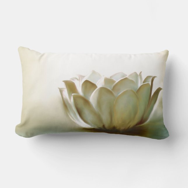 Coussin Rectangle White lotus (Recto)