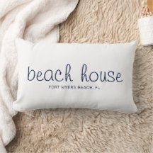 White Navy Blue Nautical Beach House Script person