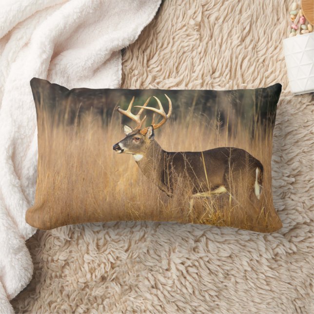 Coussin Rectangle White-tailed Deer | Smoky Mountains Tennessee (Couverture)