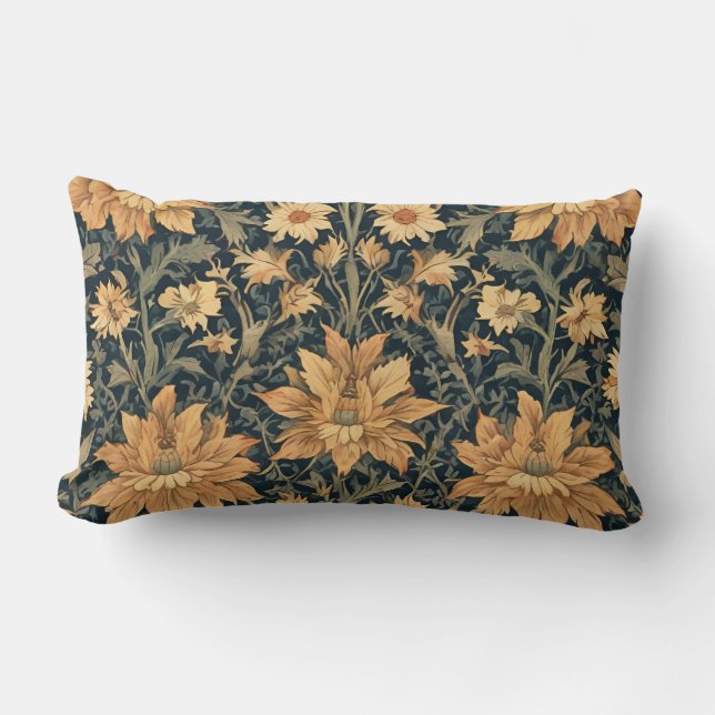 Coussin Rectangle William Morris Antique Honeysuckle Motif Floral (Recto)