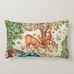Coussin Rectangle William Morris Deer par une tapisserie de Brook be