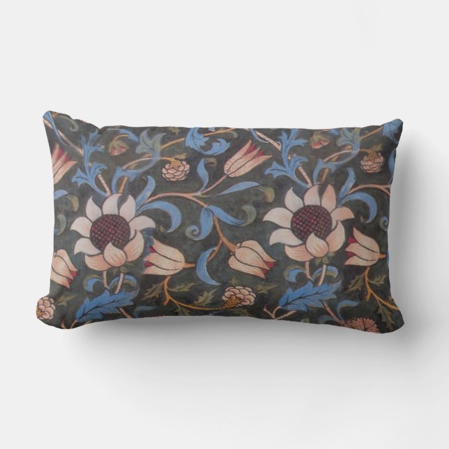 Coussin Rectangle William Morris Evenlode Textile Floral Art (Recto)