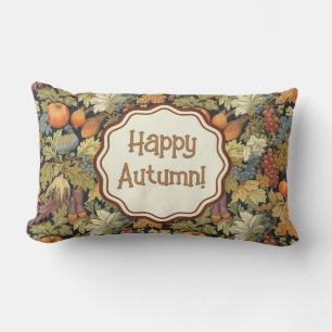 Coussin Rectangle William Morris Feuilles d'Automne Citrouilles Pers