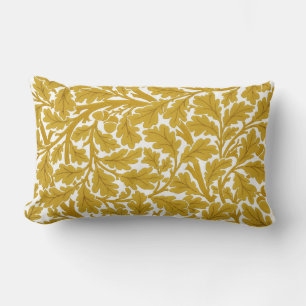Coussin Rectangle William Morris Feuilles de chêne, moutarde jaune e