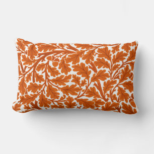 Coussin Rectangle William Morris Feuilles de chêne, rouille orange e