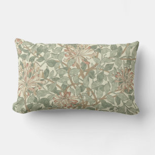 Coussin Rectangle William Morris Honeysuckle Vert Floral