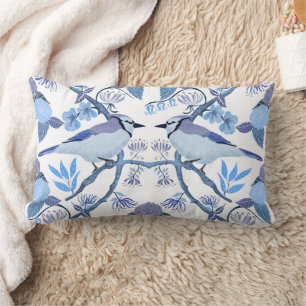 Coussin Rectangle William Morris Inspiré Bluejay Botanical Peri