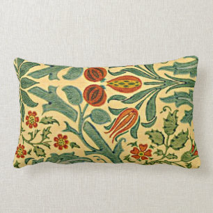 Coussin Rectangle William Morris - motif de fleurs d'automne