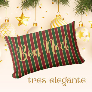 Coussin Rectangle William Morris Poinsettia Joyeux Noël Personnalisé