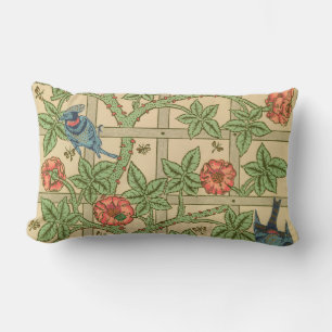 Coussin Rectangle William Morris Trellis Design classique de papier 