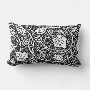 Coussin Rectangle William Morris Vin de raisin noir blanc