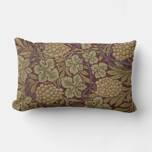 Coussin Rectangle William Morris Vine Grappe Rouge Vert Art