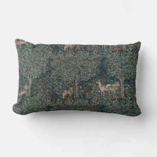 Coussin Rectangle William Morris Vintage Green Forest Animaux