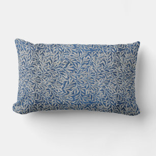 Coussin Rectangle William Morris Vintage Willow Feuilles Dark Blue
