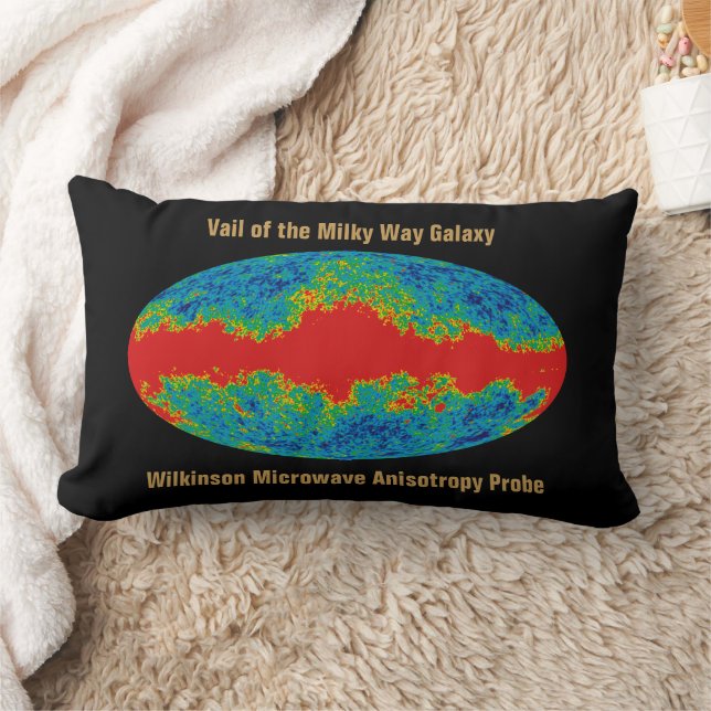 Coussin Rectangle WMAP, Voile de la Voie Lactée sur l'Univers (Couverture)