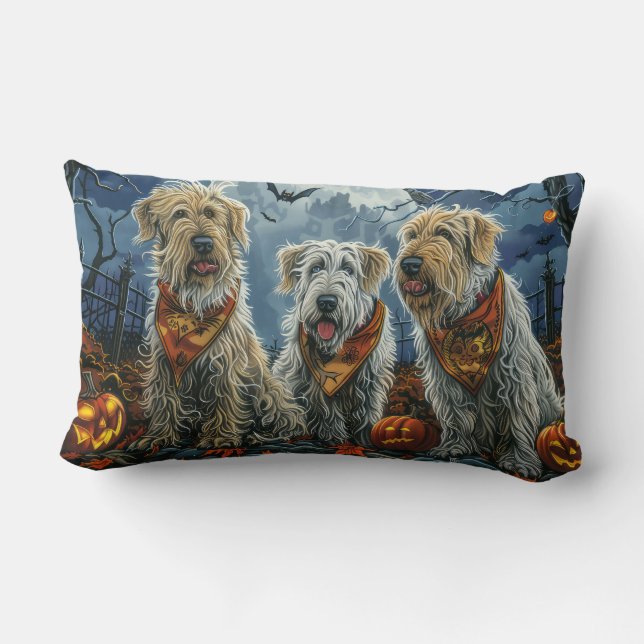 Coussin Rectangle Wolfhound Halloween Éffrayant (Verso)