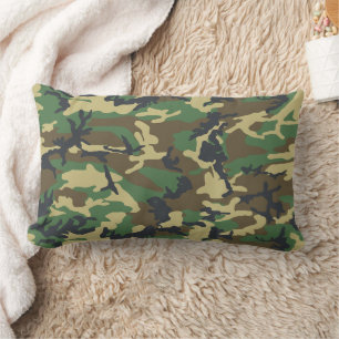 Coussin Rectangle Woodland Camo