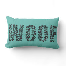 Woof/coussin lombaire empreintes de pattes d'amour