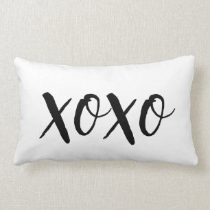 Coussin Rectangle XOXO Noir Et Blanc