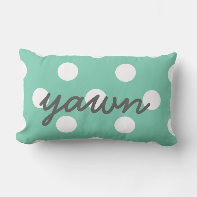Coussin Rectangle Yawing Pois n'importe quelle couleur (Recto)
