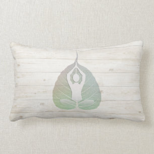 Coussin Rectangle Yoga Instructeur Studio Méditation Pose Bodhi Leaf