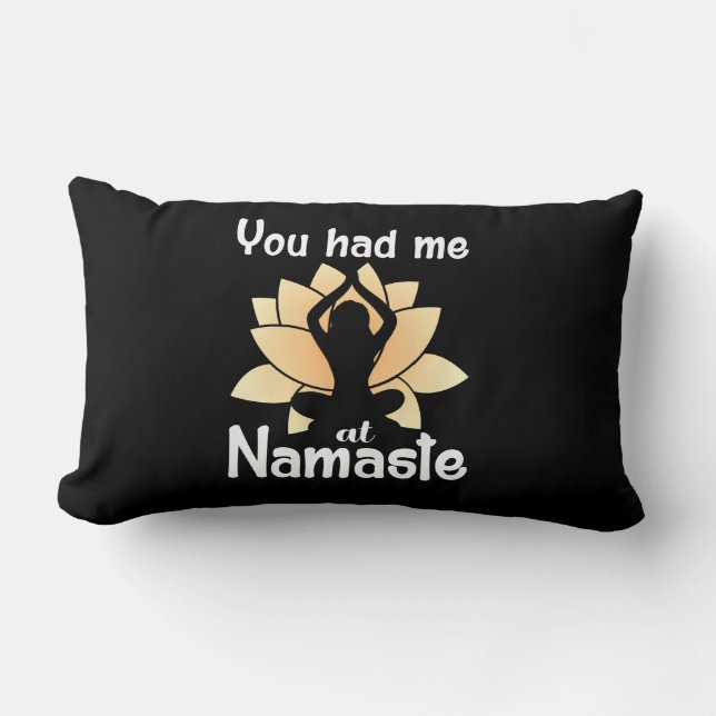 Coussin Rectangle Yoga Lover | Vous M'Avez Eu À Namaste (Recto)