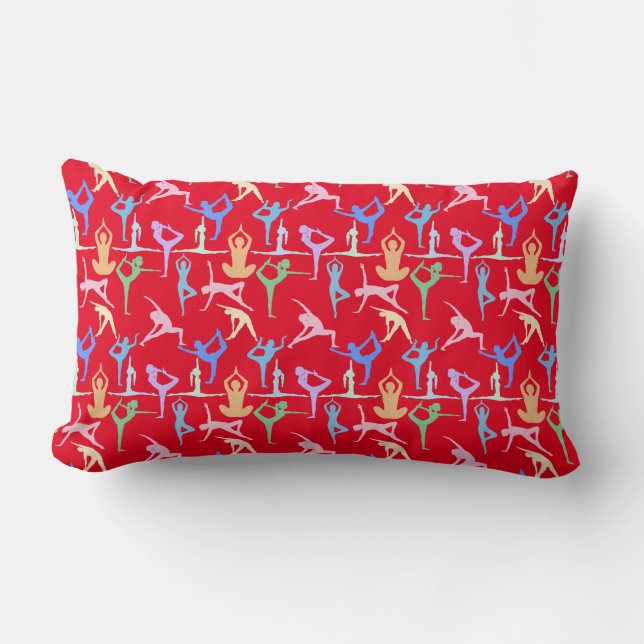 Coussin Rectangle Yoga Pose Pastel Motif 01.bx4 Rouge BG (Recto)