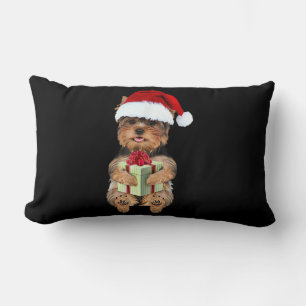 Coussin Rectangle Yorkie de Noël - Yorkshire Terrier Funny Chien