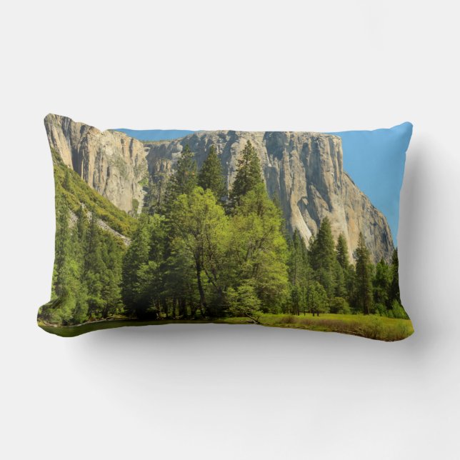 Coussin Rectangle Yosemite depuis le fond de la vallée, Sierra-Nevad (Recto)